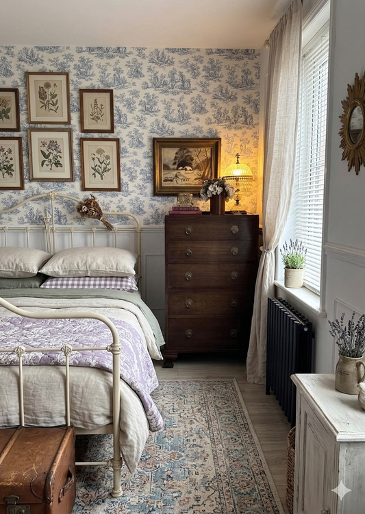 Vintage Walnut Tallboy Chest of Drawers – 5 Drawer with Layered Curved Legs | English Manor