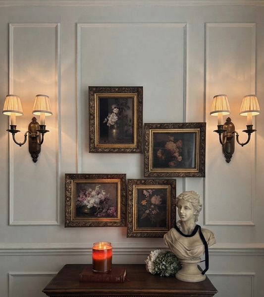 Belvoir Floral Gold Frame Set • Ornate Vintage Gallery Wall • Antique Style Decor