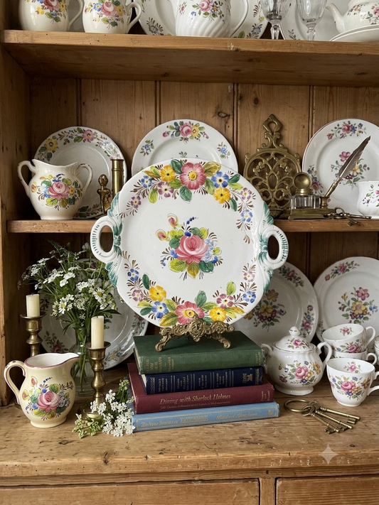Italian Vintage Handpainted Large Plate