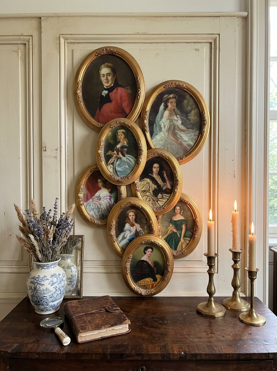 Vintage Oil Painting Portrait Collection in Gold Gilt Frames – Pick Your Favourite