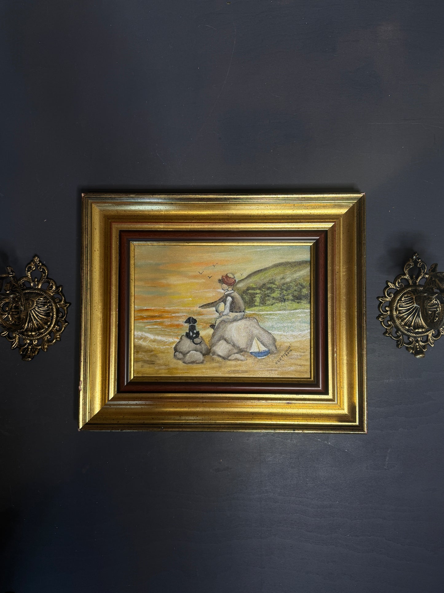 Seaside Bond - Original Oil painting by N.G. Reynolds