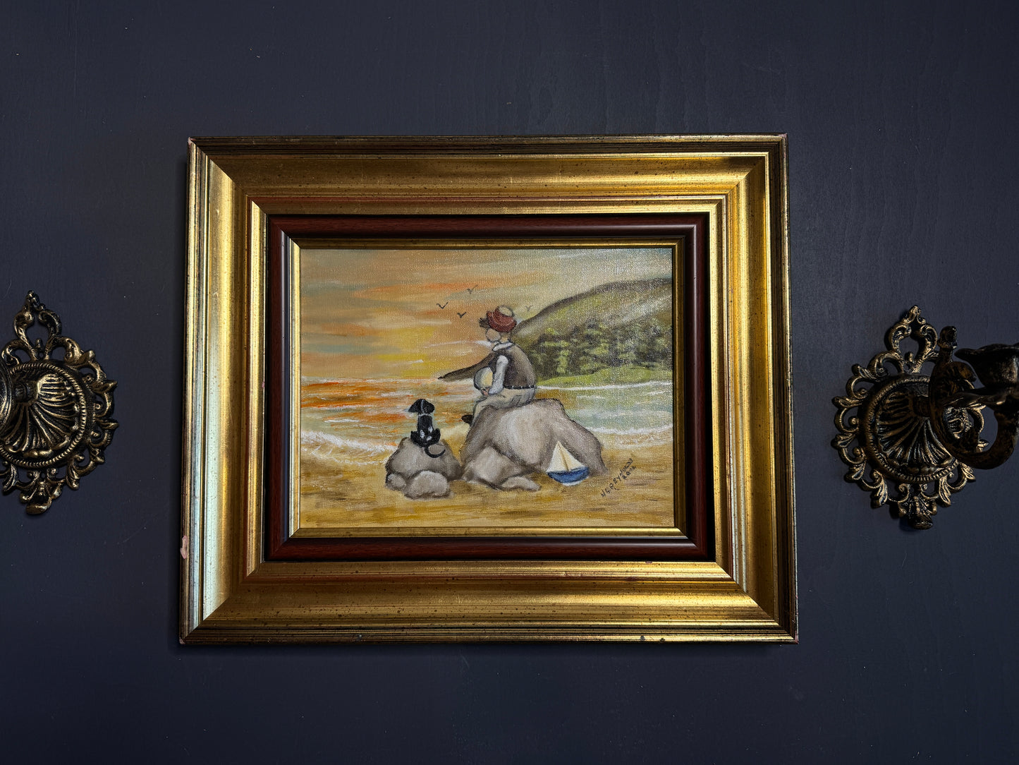 Seaside Bond - Original Oil painting by N.G. Reynolds