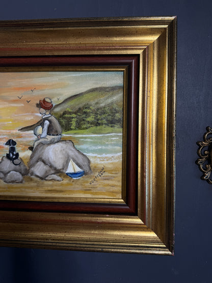 Seaside Bond - Original Oil painting by N.G. Reynolds