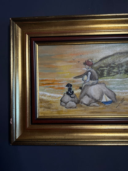 Seaside Bond - Original Oil painting by N.G. Reynolds