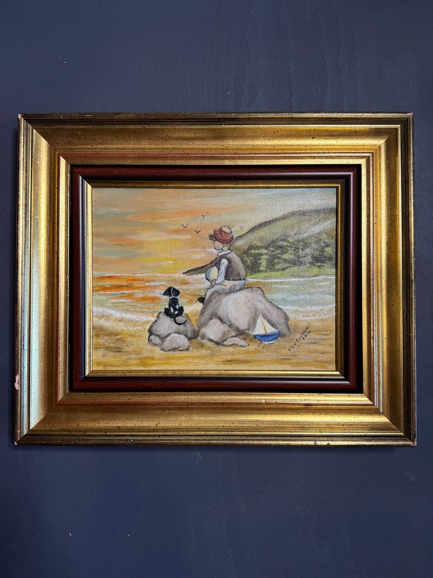 Seaside Bond - Original Oil painting by N.G. Reynolds