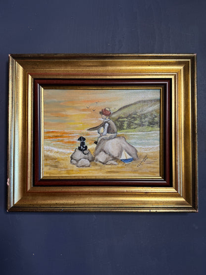 Seaside Bond - Original Oil painting by N.G. Reynolds