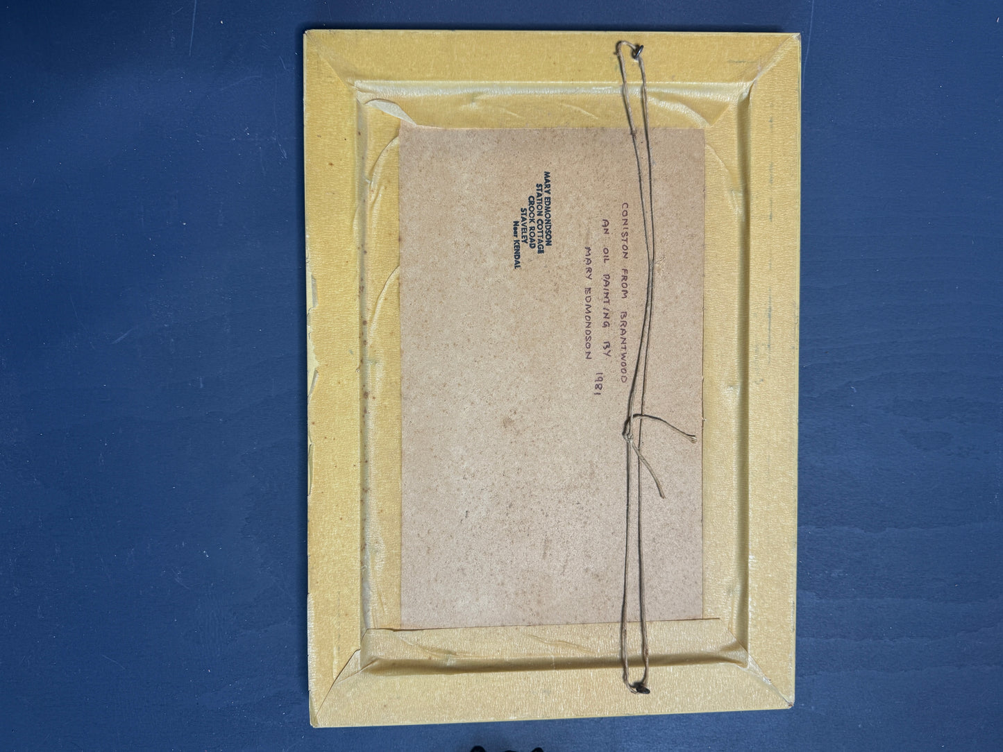 Vintage Oil Painting by Mary Edmondson 1981 - Coniston from Brantwood, Lake District