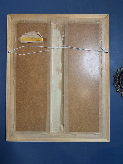 Vintage Floral Oil Painting in White Frame- Spring Blooms at Kilnwick