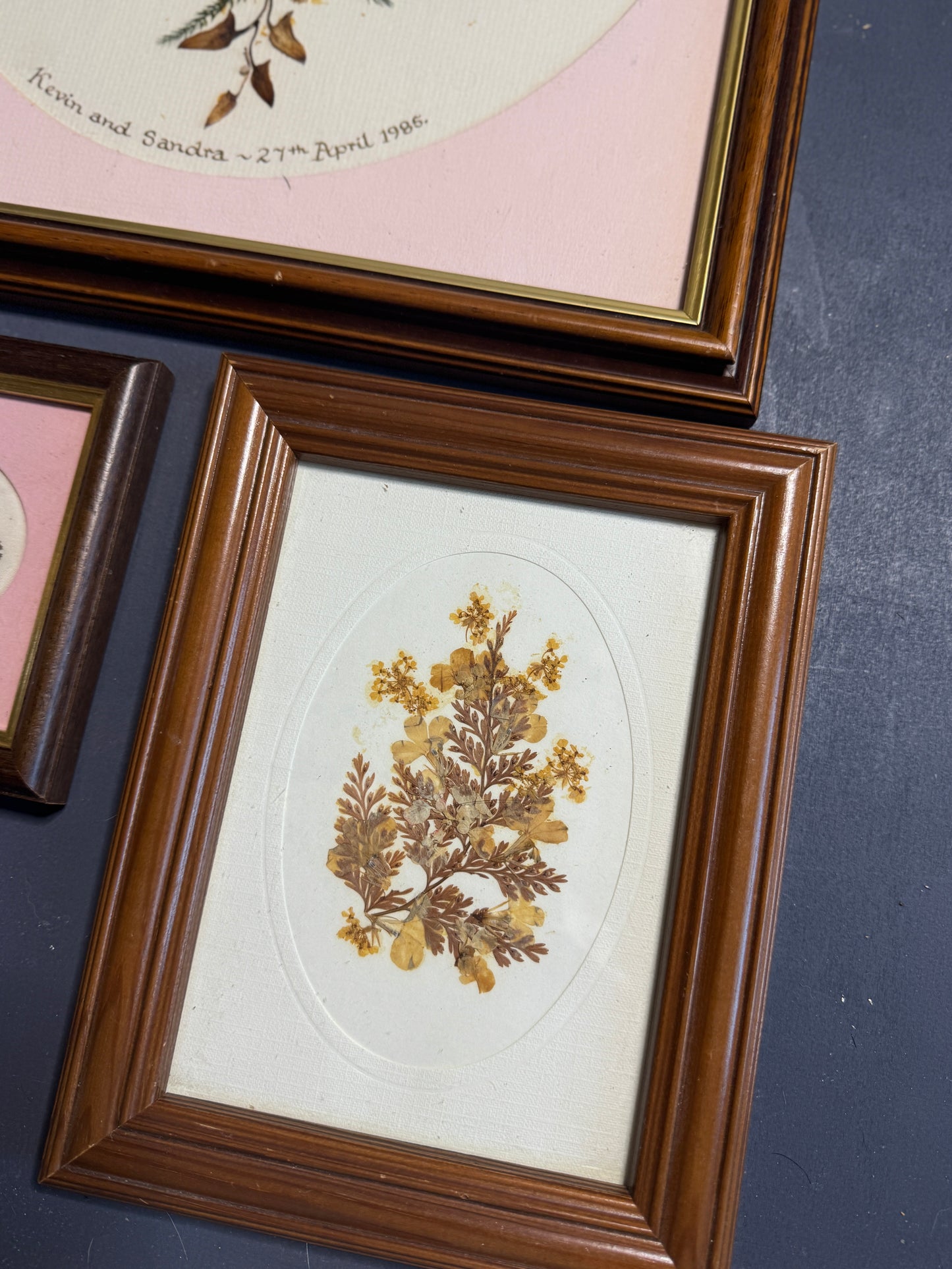 Maison Florale Collection – Curated Dried Flower Artwork Set, Heritage Wooden Frames