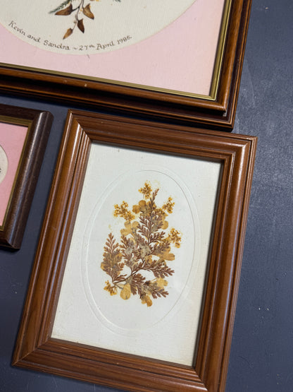 Maison Florale Collection – Curated Dried Flower Artwork Set, Heritage Wooden Frames
