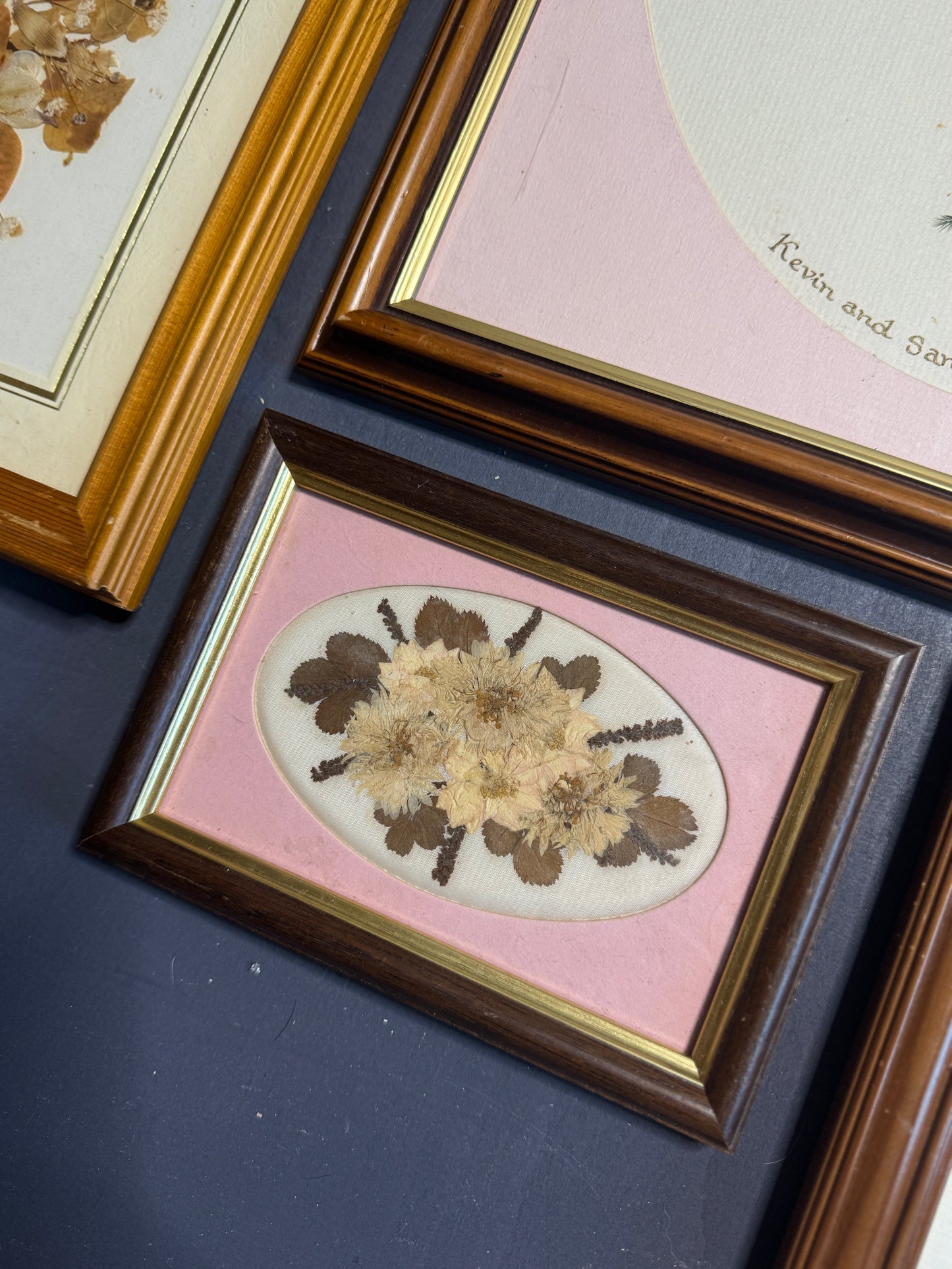 Maison Florale Collection – Curated Dried Flower Artwork Set, Heritage Wooden Frames