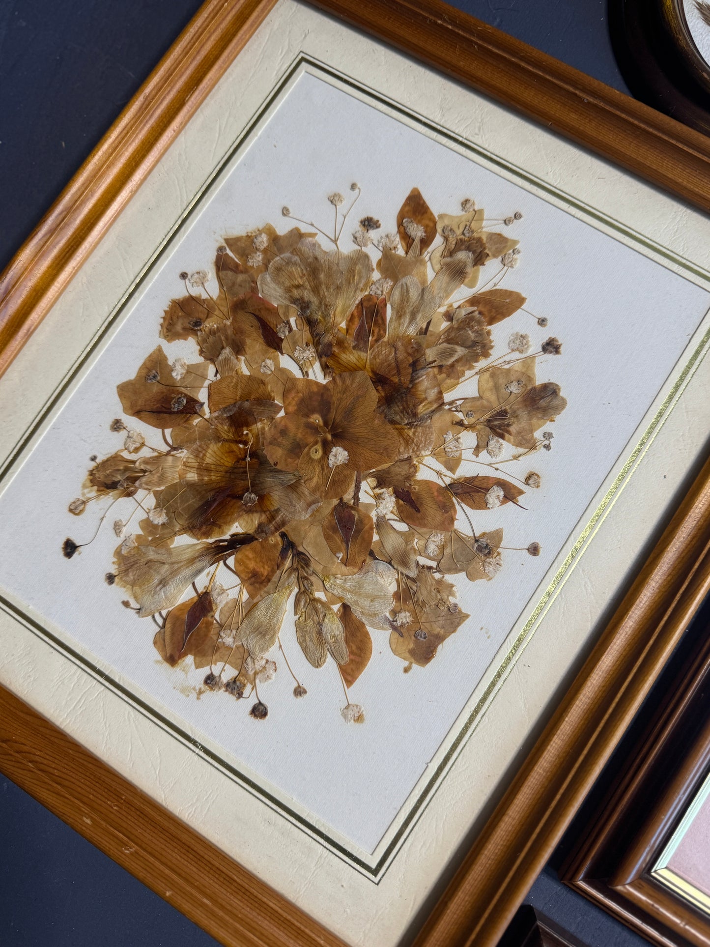 Maison Florale Collection – Curated Dried Flower Artwork Set, Heritage Wooden Frames