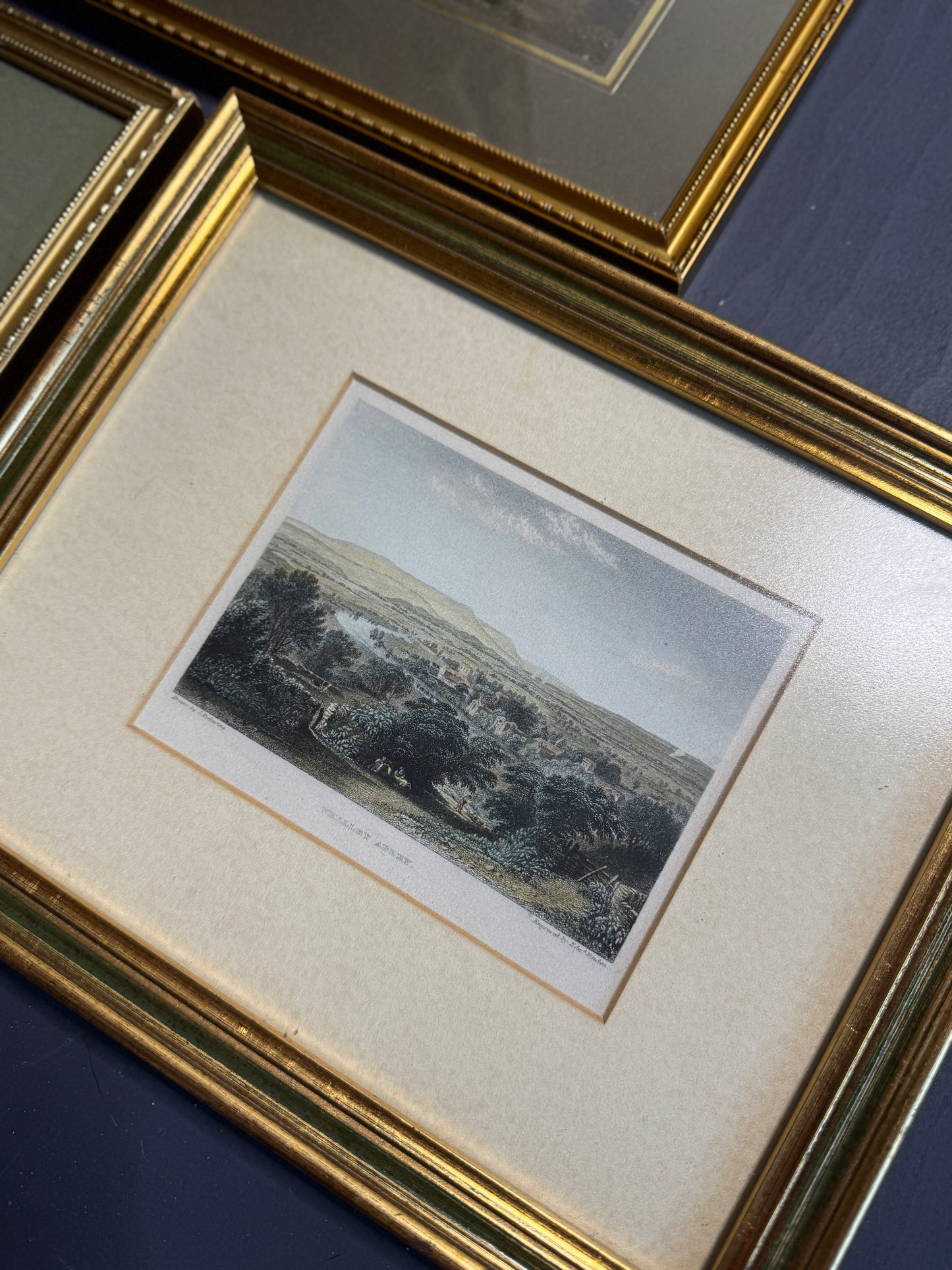 The Golden Sage Wall Set – Elegant Vintage Gallery with Green Accents