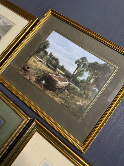 The Golden Sage Wall Set – Elegant Vintage Gallery with Green Accents