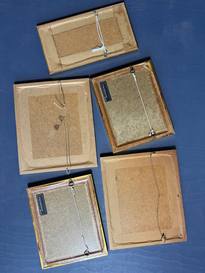 The Golden Sage Wall Set – Elegant Vintage Gallery with Green Accents