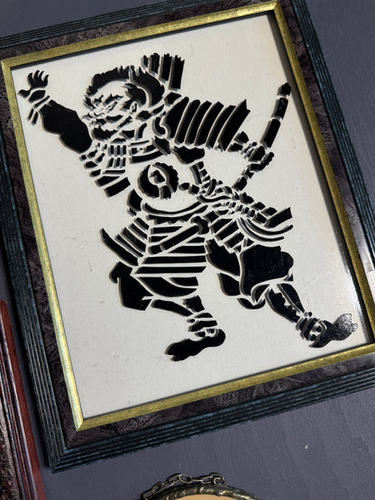 Imperial Reflections Wall Ensemble – Engraved Glass & Antique Chinese Art Gallery Set