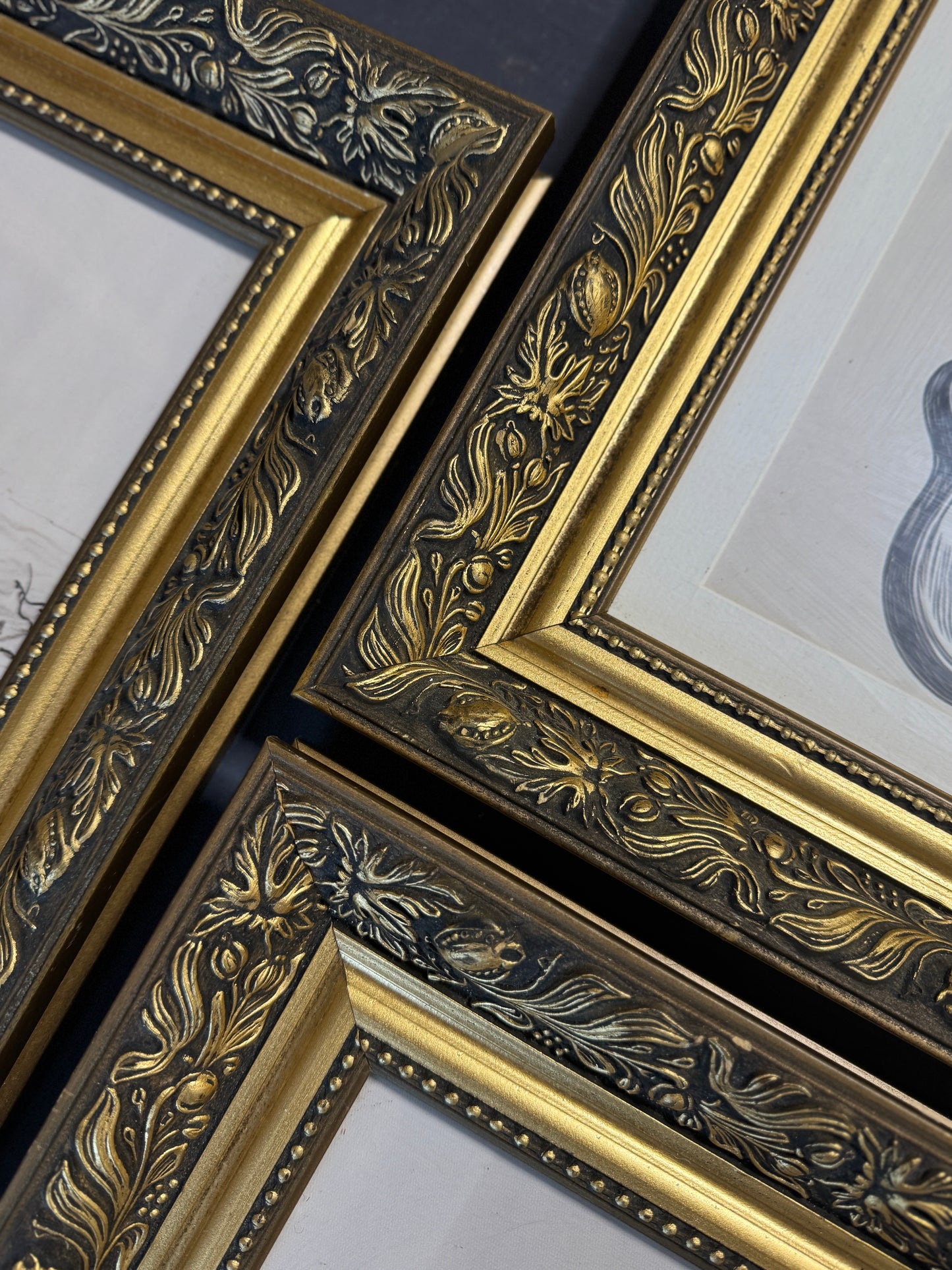 Vintage Texas Themed  Prints in Belvoir Ornate Gold Frames
