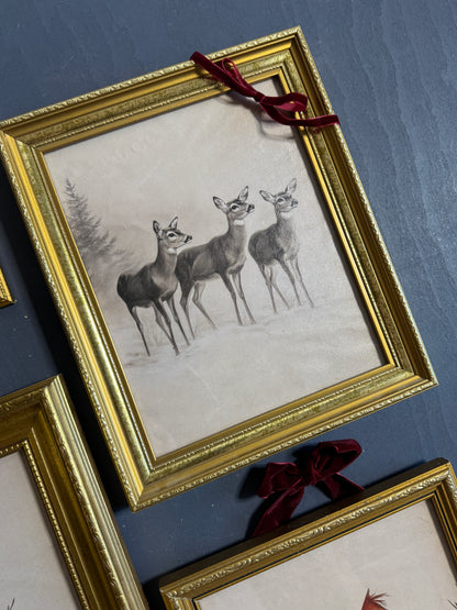 The Golden Noel Collection – Luxe Vintage Christmas Gallery Wall Set