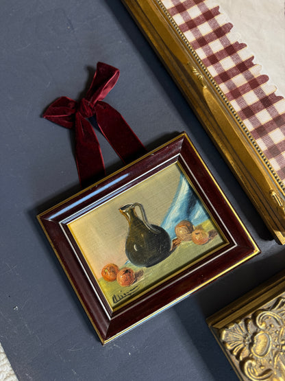 The Heritage Rouge Gallery -Gold Gilt Frames with Vintage Themed Prints , Mini Oil & English Ceramic