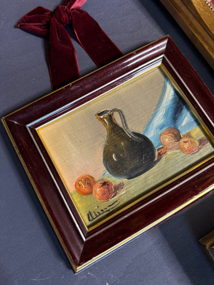 The Heritage Rouge Gallery -Gold Gilt Frames with Vintage Themed Prints , Mini Oil & English Ceramic