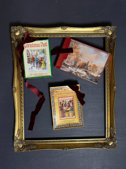 Vintage Christmas Cards in Original Box- Retro Holiday Greeting, Collectable Festive Greetings