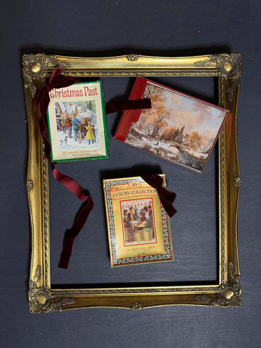 Vintage Christmas Cards in Original Box- Retro Holiday Greeting, Collectable Festive Greetings