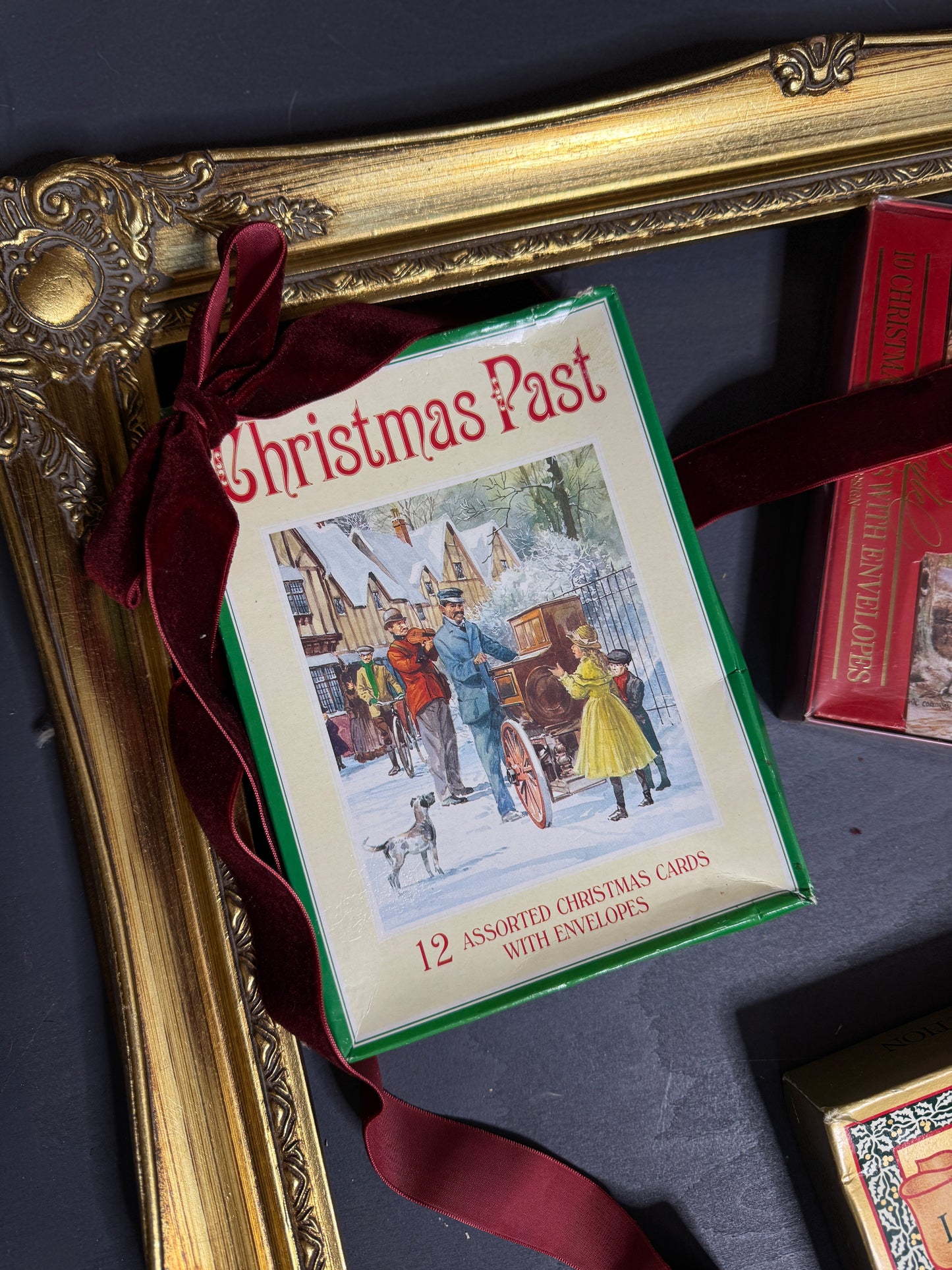 Vintage Christmas Cards in Original Box- Retro Holiday Greeting, Collectable Festive Greetings