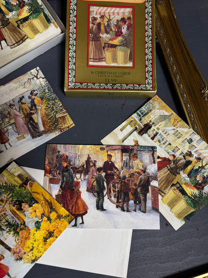 Vintage Christmas Cards in Original Box- Retro Holiday Greeting, Collectable Festive Greetings