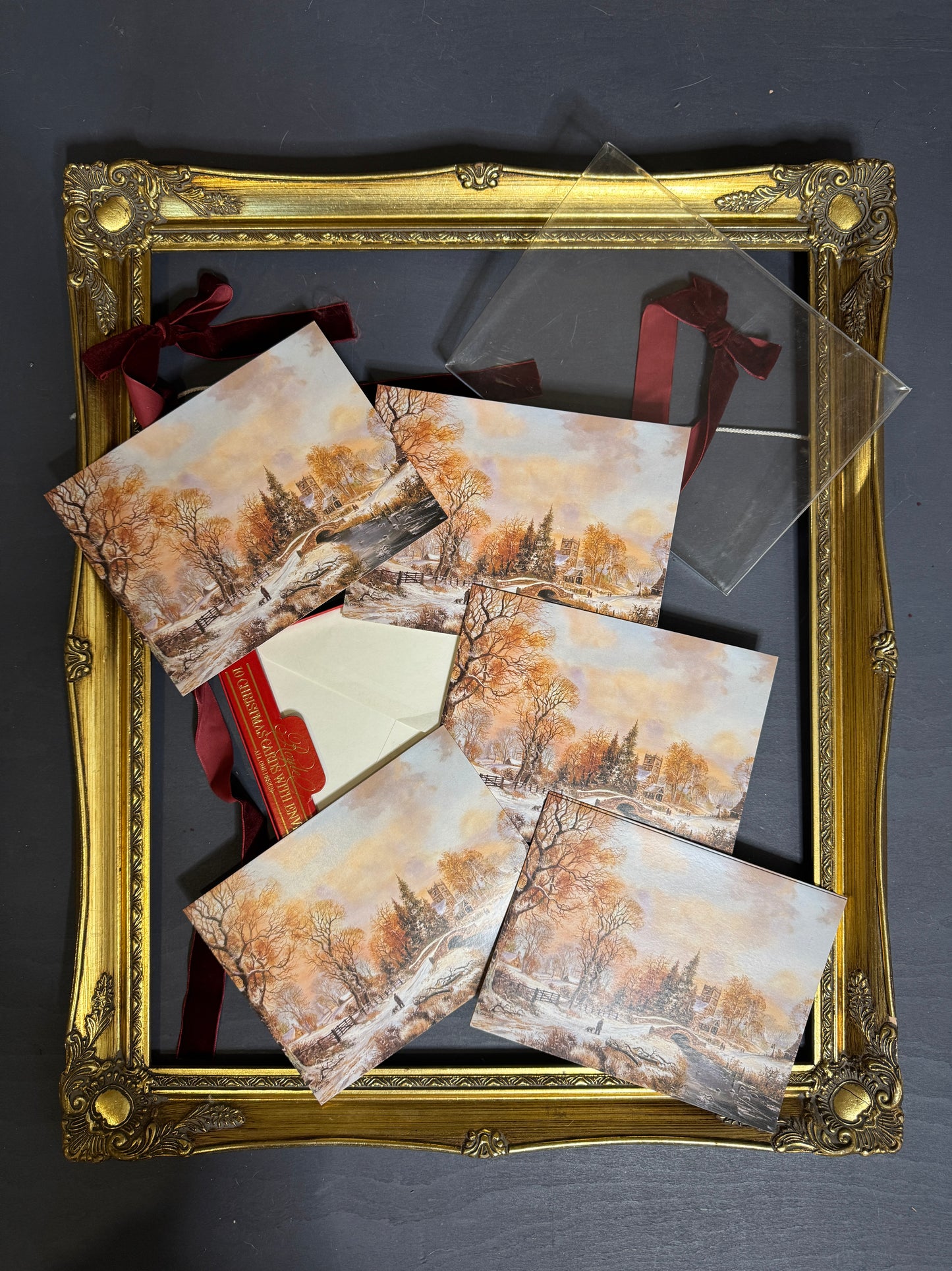 Vintage Christmas Cards in Original Box- Retro Holiday Greeting, Collectable Festive Greetings