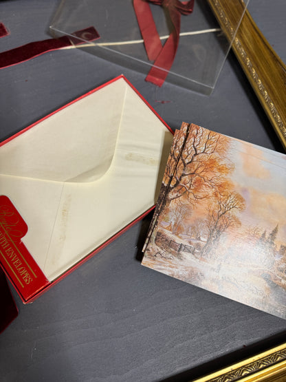 Vintage Christmas Cards in Original Box- Retro Holiday Greeting, Collectable Festive Greetings