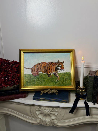 Regal Stripes – Vintage Tiger Portrait by N.G. Reynolds
