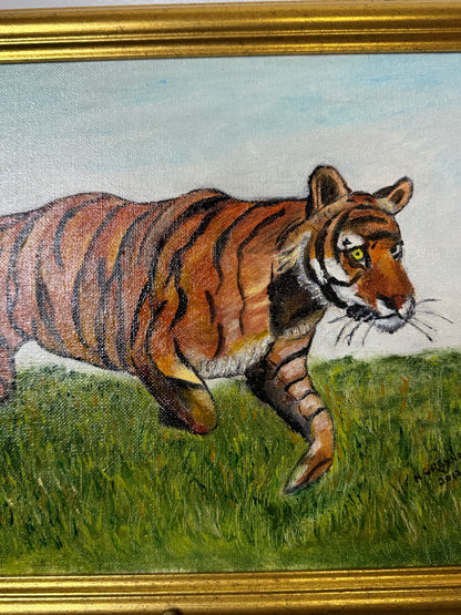 Regal Stripes – Vintage Tiger Portrait by N.G. Reynolds