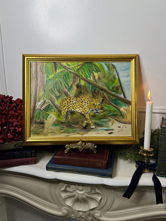 The Golden Tiger – Vintage Oil Masterpiece by N.G. Reynolds