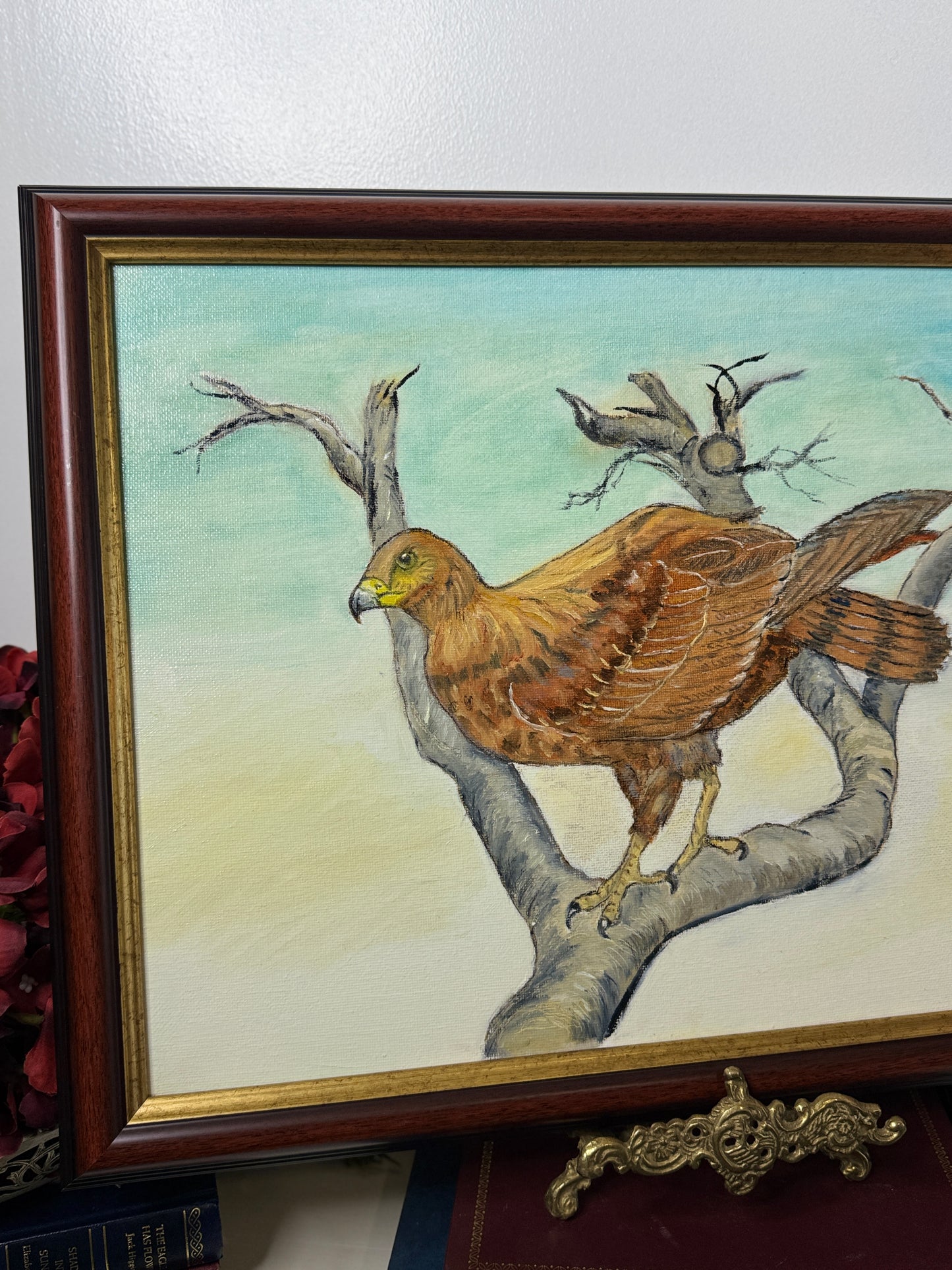 The Gentle Perch – Vintage Bird Painting Masterpiece