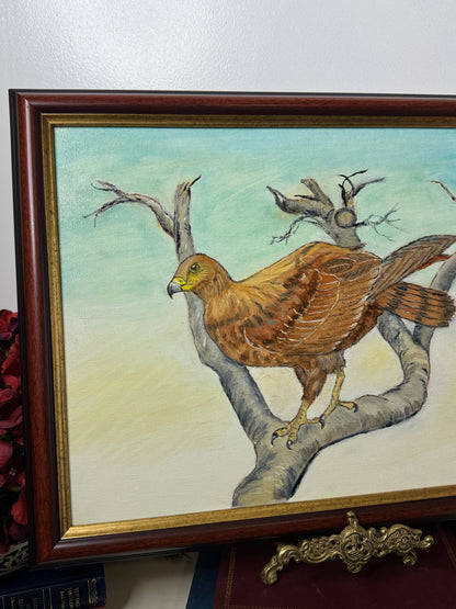 The Gentle Perch – Vintage Bird Painting Masterpiece