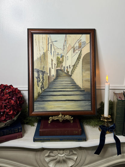 Cobblestone Journey – Original Italian Streetscape by N.G. Reynolds