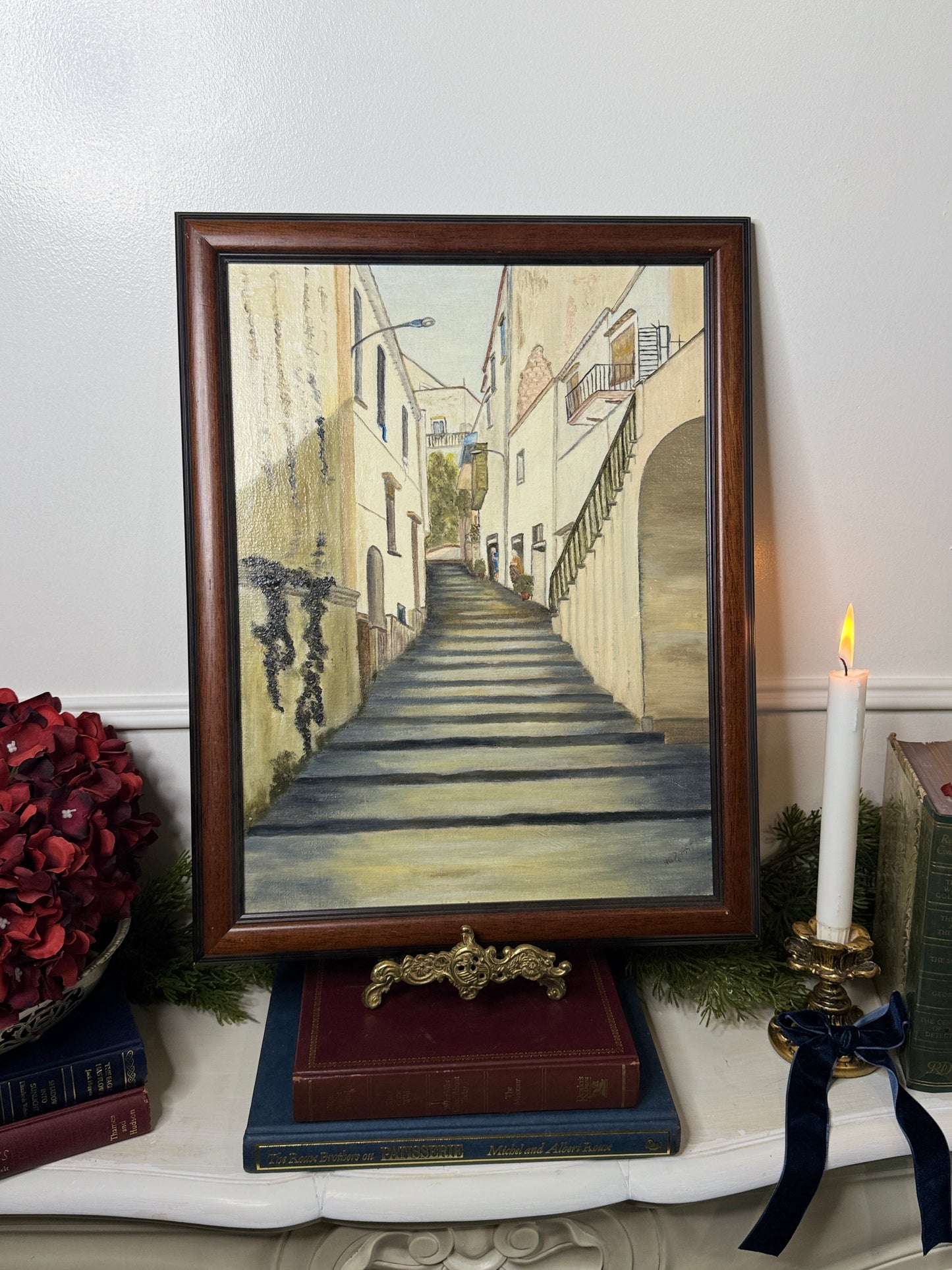Cobblestone Journey – Original Italian Streetscape by N.G. Reynolds