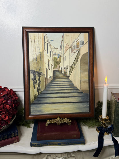 Cobblestone Journey – Original Italian Streetscape by N.G. Reynolds
