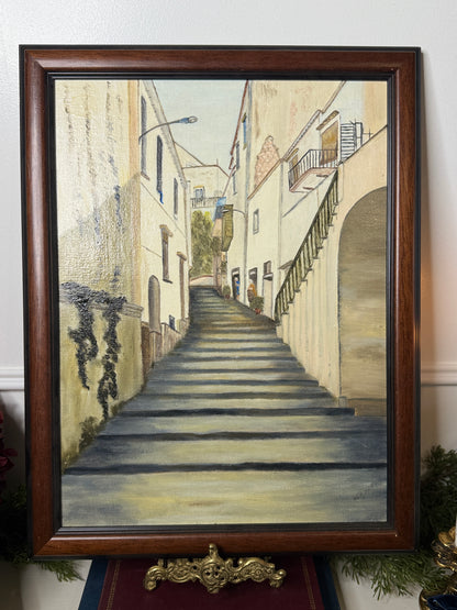 Cobblestone Journey – Original Italian Streetscape by N.G. Reynolds
