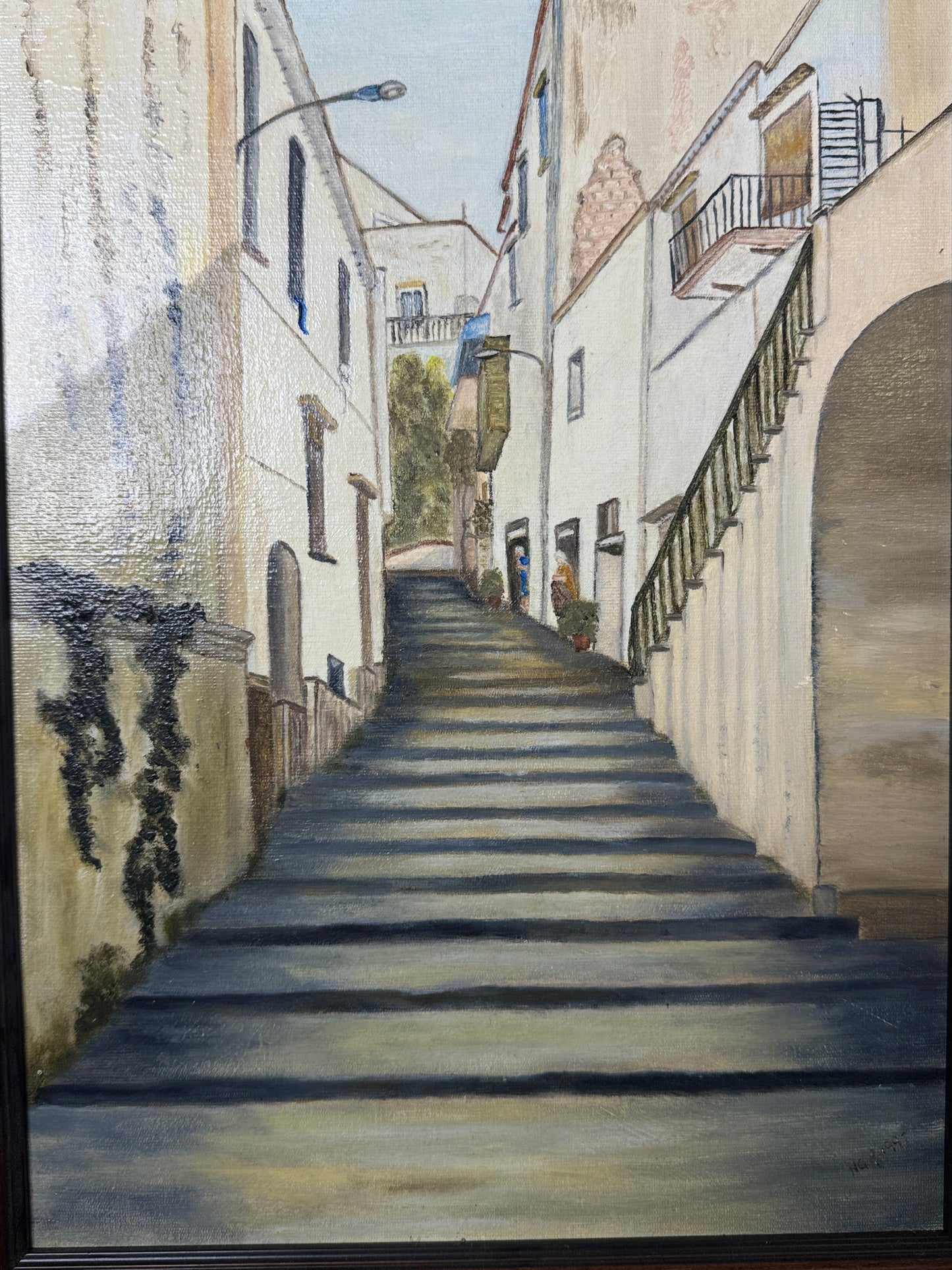 Cobblestone Journey – Original Italian Streetscape by N.G. Reynolds