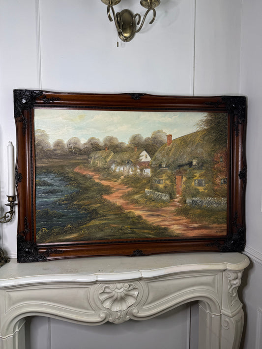 Extra Large Oil Painting by P.R. Freeman in Sorélle Ornate Wooden Frame