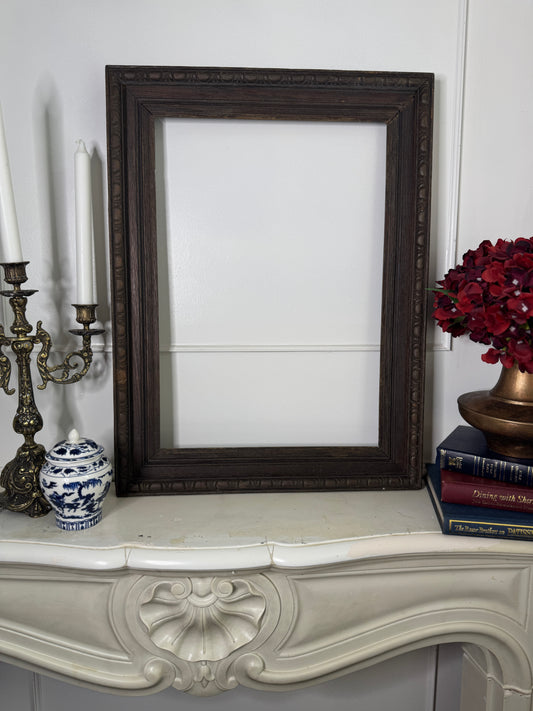 Victorian Carved Oak Carved Frame