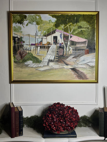 Large Oil Painting by N.G. Reynolds- UK Artist - Thailand Part 1 ( 83 x 66 cm )