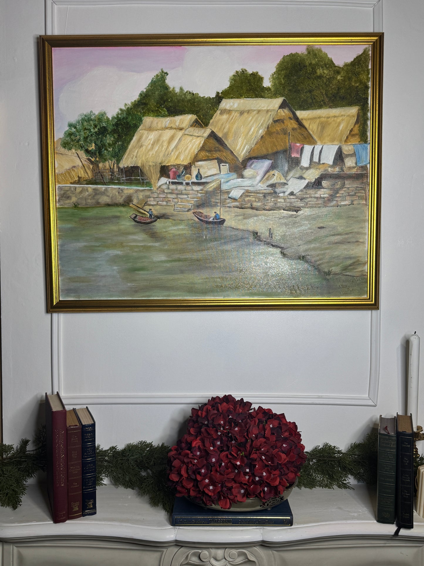 Large Oil Painting by N.G. Reynolds- UK Artist - Thailand Part 2 ( 83 x 66 cm )