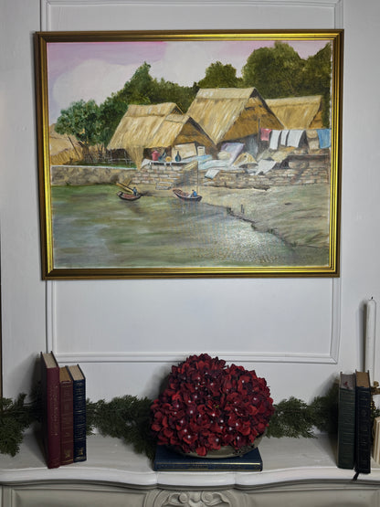 Large Oil Painting by N.G. Reynolds- UK Artist - Thailand Part 2 ( 83 x 66 cm )