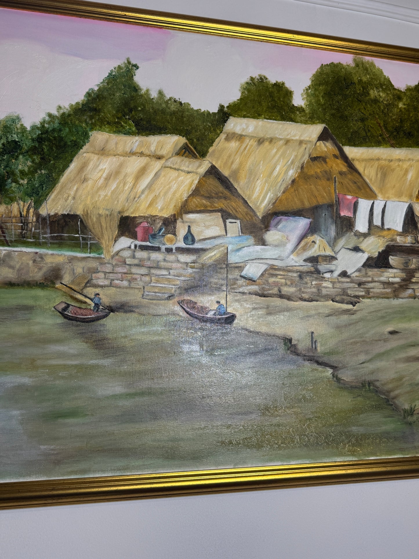 Large Oil Painting by N.G. Reynolds- UK Artist - Thailand Part 2 ( 83 x 66 cm )