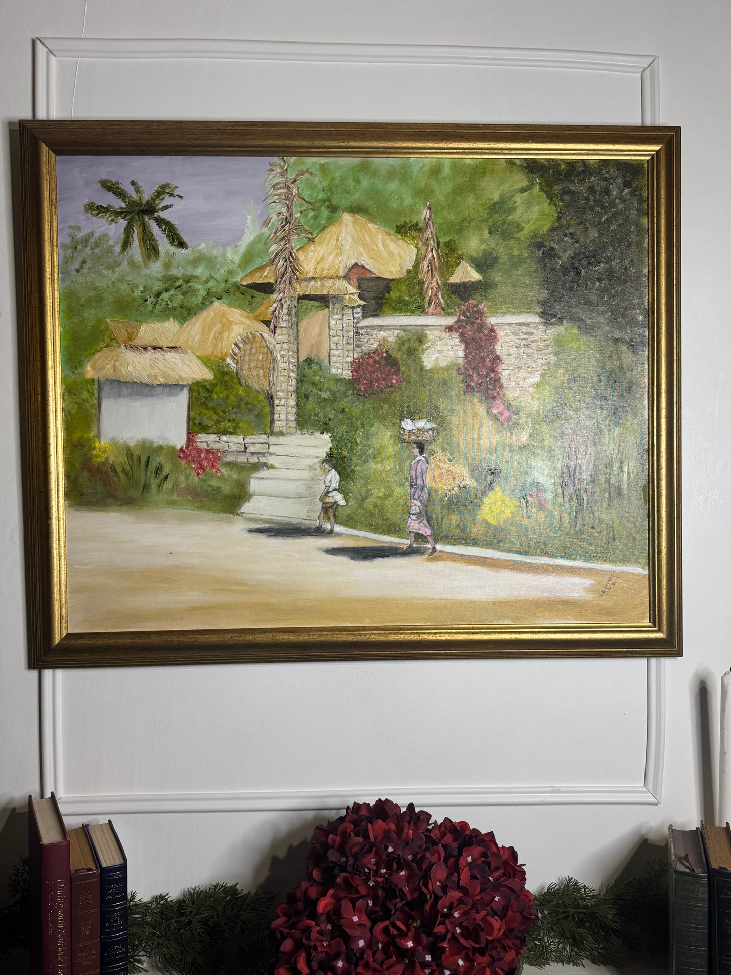 Large Oil Painting by N.G. Reynolds- UK Artist - Thailand Part 3 ( 86 x 70 cm )