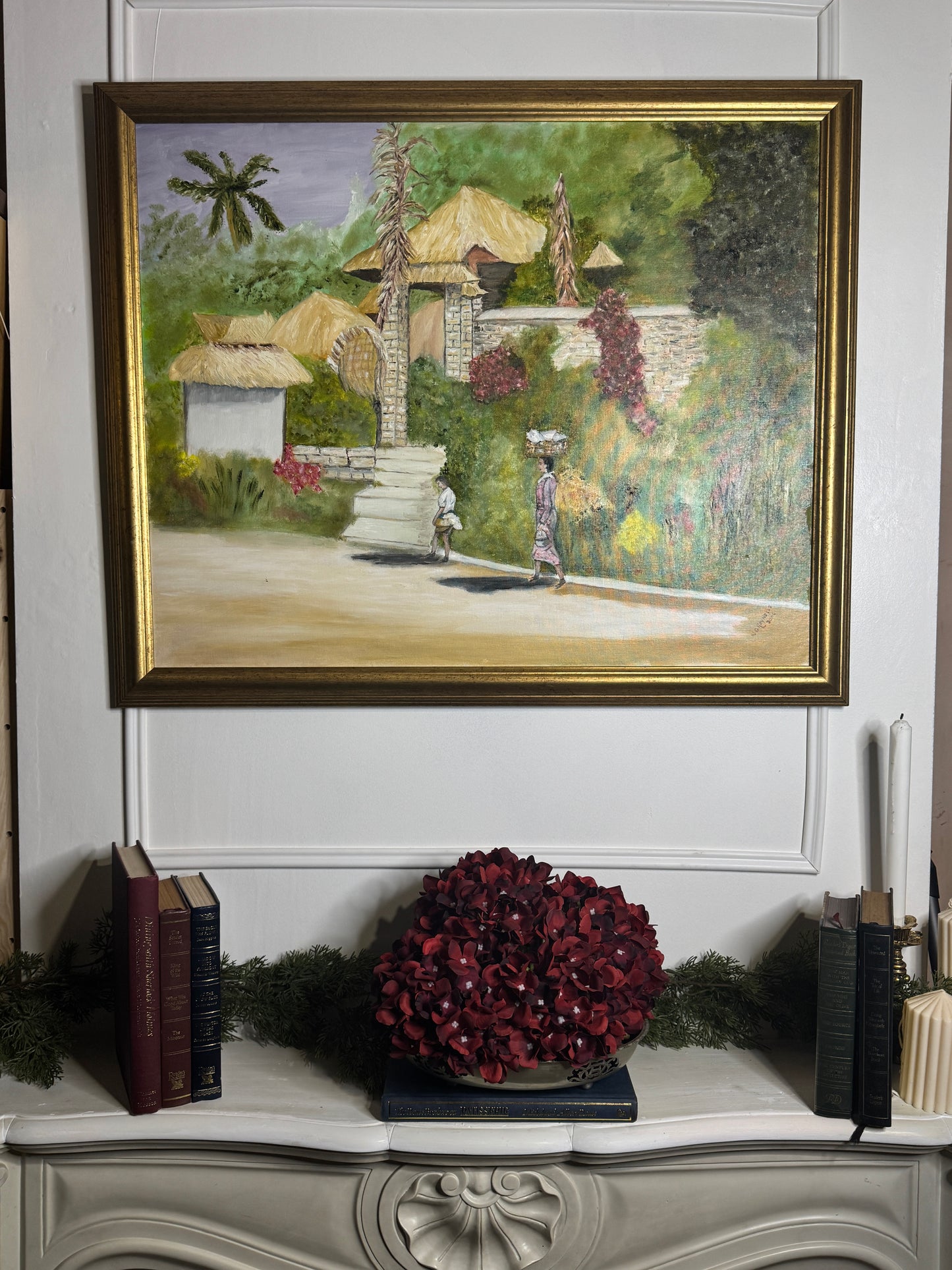 Large Oil Painting by N.G. Reynolds- UK Artist - Thailand Part 3 ( 86 x 70 cm )