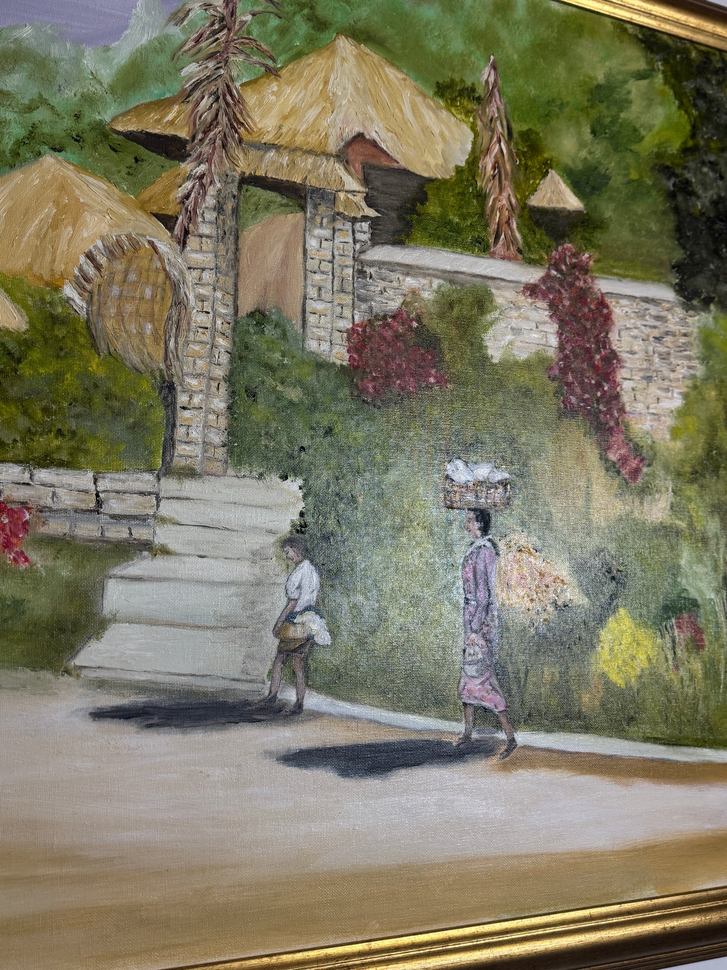 Large Oil Painting by N.G. Reynolds- UK Artist - Thailand Part 3 ( 86 x 70 cm )