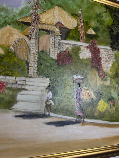 Large Oil Painting by N.G. Reynolds- UK Artist - Thailand Part 3 ( 86 x 70 cm )